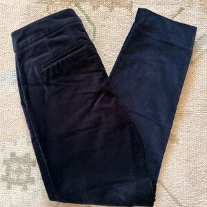 NWOT Boden Straight Stretch Navy Velvet Pants